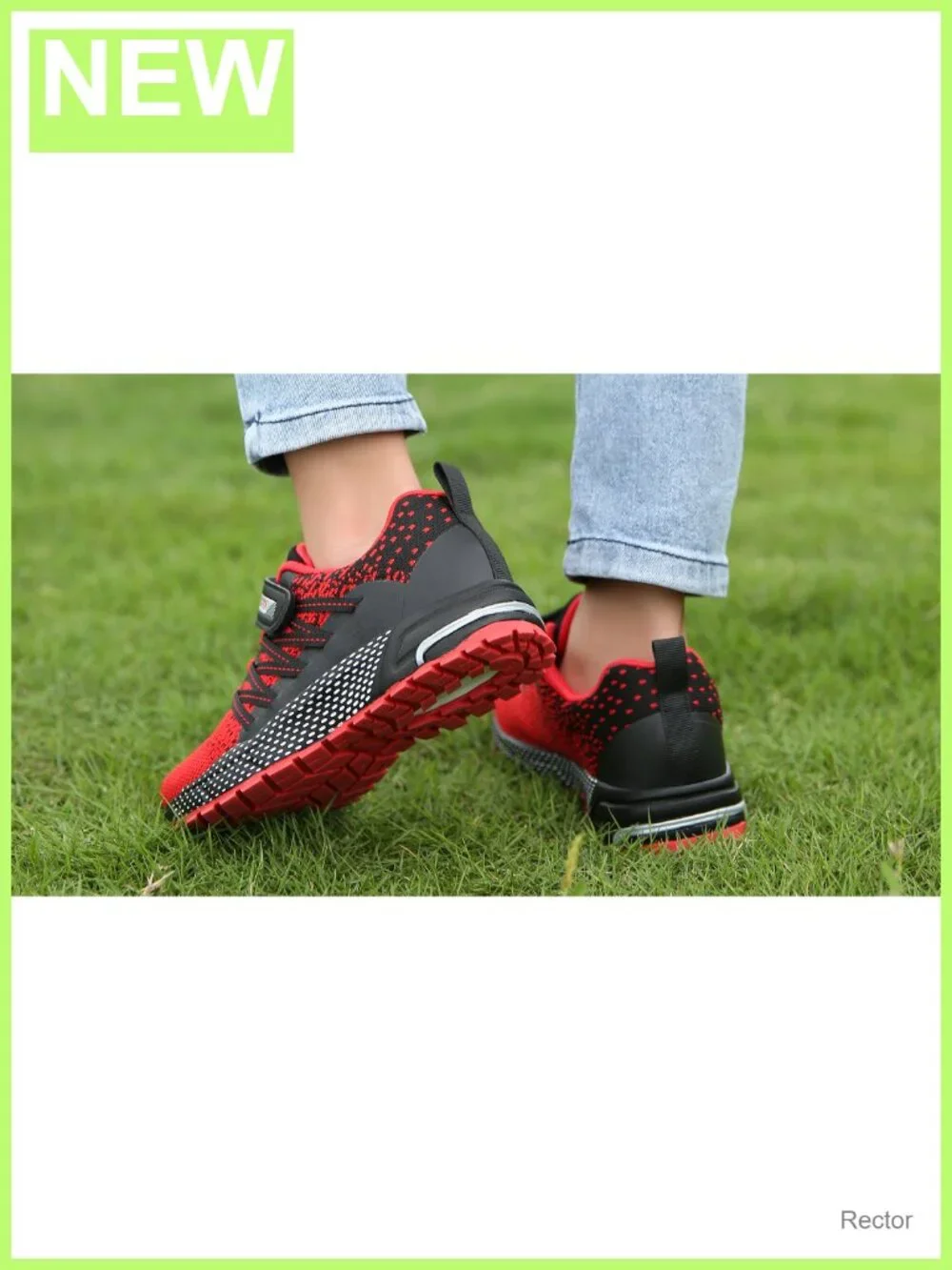 Kids Lightweight Mesh Sneakers Hook & Loop Athletic Running Shoes